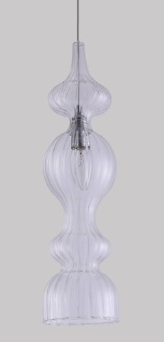 Светильник подвесной IRIS SP1 A TRANSPARENT Crystal Lux прозрачный 1 лампа, основание хром в стиле современный  фото 2